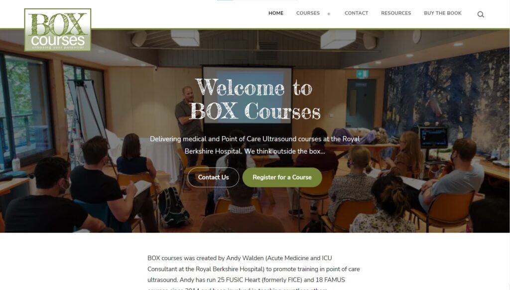 Box Courses Website