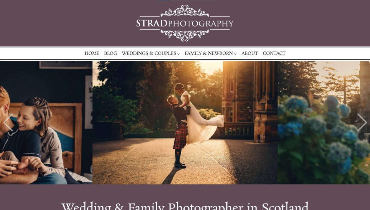 Website for Strad Photography